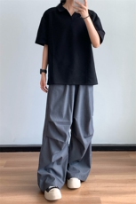 现货重磅POLO衫夏季短袖翻领半袖上衣cleanfit正肩t恤衫S419特28，男装T恤，电商A233-1
