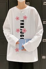 ！秋季打底衫男卫衣男潮流圆领纯棉长袖T恤男CX292-P25，男装T恤，电商B371