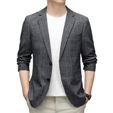 西装男士2023春秋季平驳领小西服商务休闲时尚外套中年男装，男装西服，电商B212（原钱塘6029）