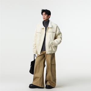 现货-加厚pu皮毛领工装棉服美式复古冬棉衣218-7-M132-P135-控178图片