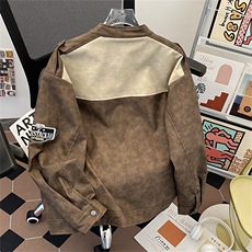 春秋季美式条纹夹克外套机车服男女街头痞帅百搭休闲J205-P78，男装夹克，星座1109-3