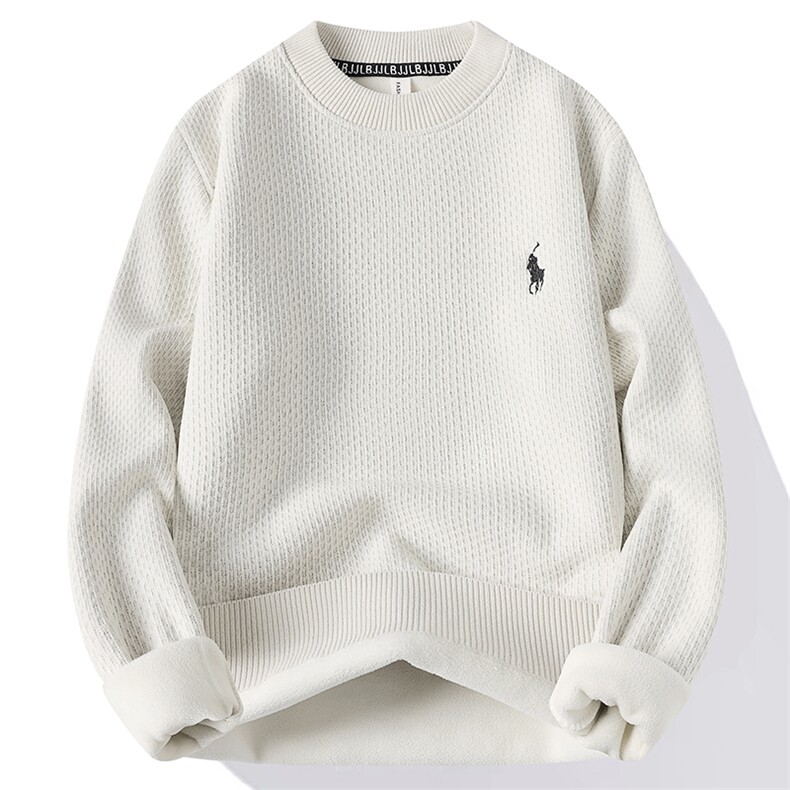 雪花绒圆领加绒加厚卫衣秋冬季一体绒保暖长袖T恤男7238-P35元，男装T恤，星座1706