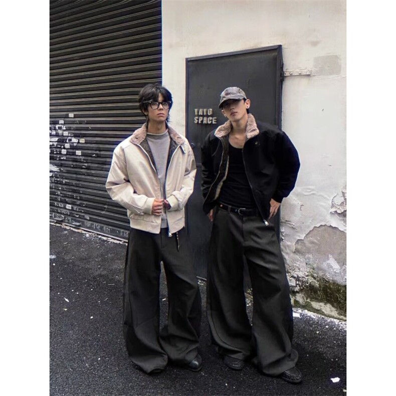 冬季美式拼蛇皮纹PU皮棉衣ing短款保暖夹克座山雕棉服男女款,男装夹克,星座506A