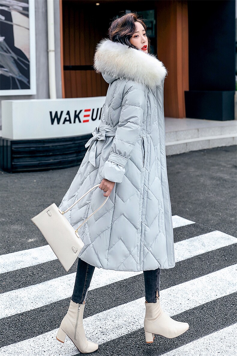 棉衣棉服女中长款大毛领韩版宽松棉袄2021年新款冬季外套袄子,女装棉衣/棉服,海爱依仁