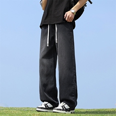 【现货】莱赛尔天丝牛仔裤男款夏季薄款潮牌直筒宽松冰丝TS12-P49，男装牛仔裤，星座1006