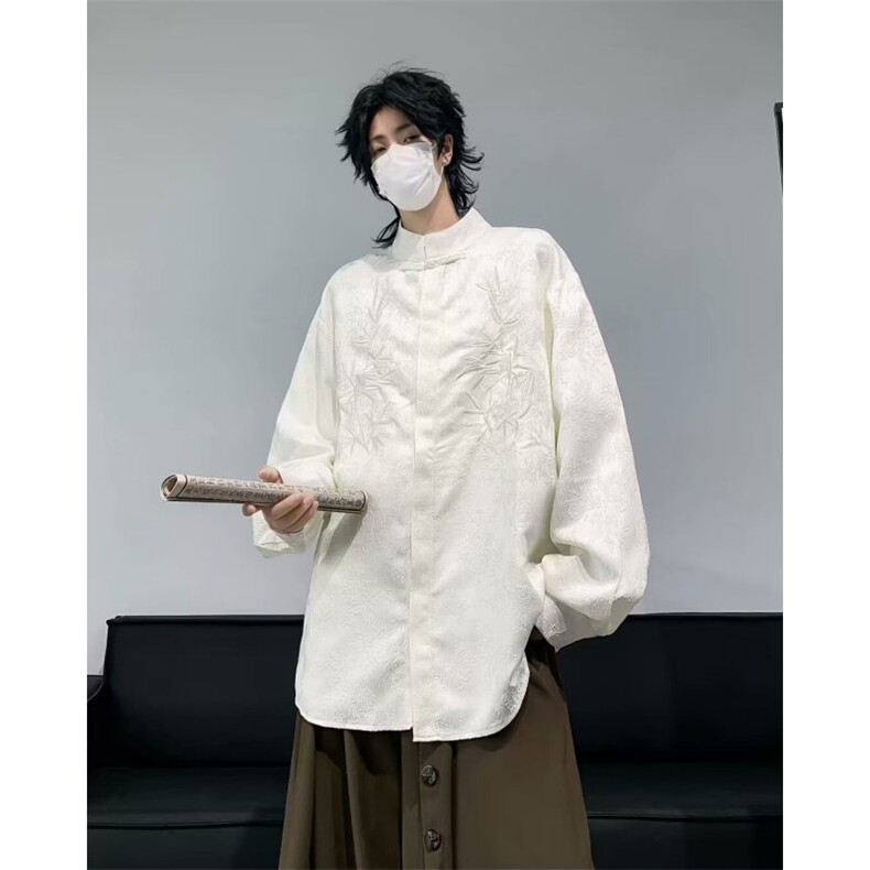 男士新中式风长袖衬衫 LC132 P42图片