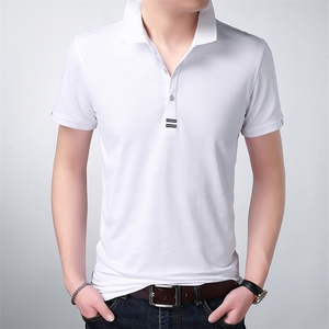 夏季新款男士翻领短袖t恤中年有领男装上衣服休闲POLO衫图片