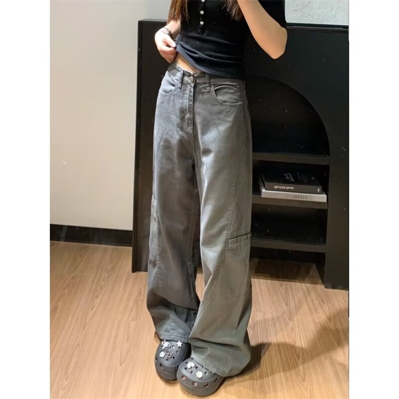 现货！！！水洗休闲牛仔裤男女宽松直筒休闲裤R585-P55,男装牛仔裤,星座1005-6