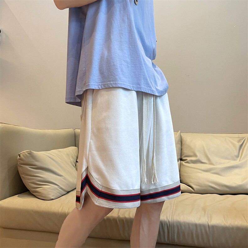 抽绳篮球运动短裤男夏季薄款外穿宽松美式高街五分裤潮流K18-P25,男装休闲裤,星座1008-1