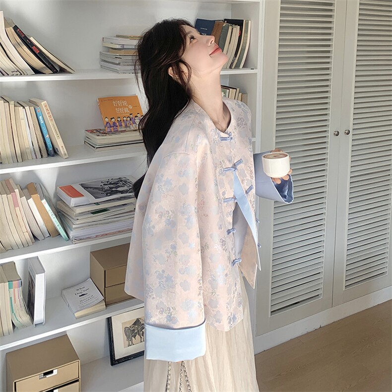 【现货】粉色印花外套B208-9016-P155K218,女装大码女装,浙宝208