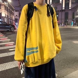 S6082-P35 春季圆领卫衣男大码韩版宽松长袖外套男图片