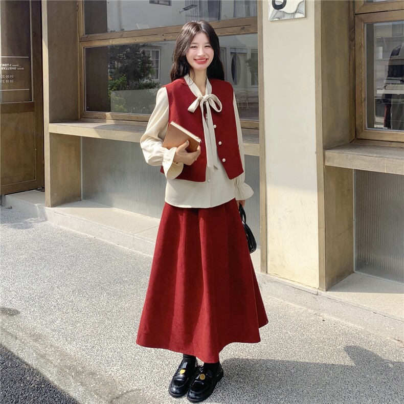 【新年红新款已出货】高品质连衣裙三件套2C059-2603P175K298,女装套装/套裙,2C059