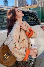 白色提花毛呢外套女2025秋冬新款超火流行撞色小个子短款呢子大衣，女装短外套，2C317