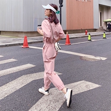 大货已出轻薄裤脚口松紧工装连体裤8605-A21，女装连体裤，浙宝225