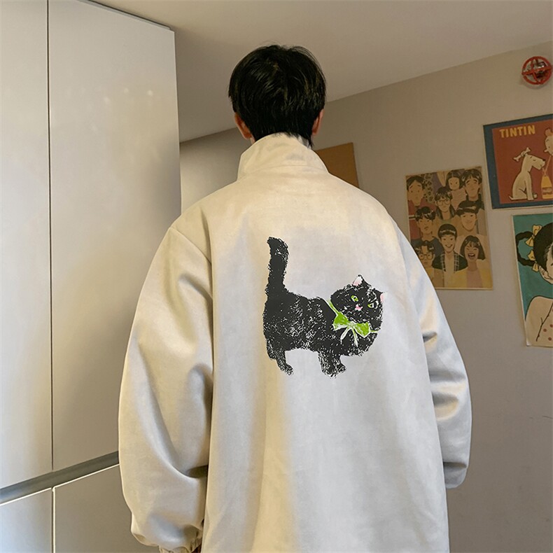 麂皮绒夹克男大码立领褂子外套JK85413-P68加绒款-P78,男装夹克,电商A040
