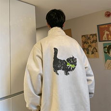 麂皮绒夹克男大码立领褂子外套JK85413-P68加绒款-P78，男装夹克，电商A040