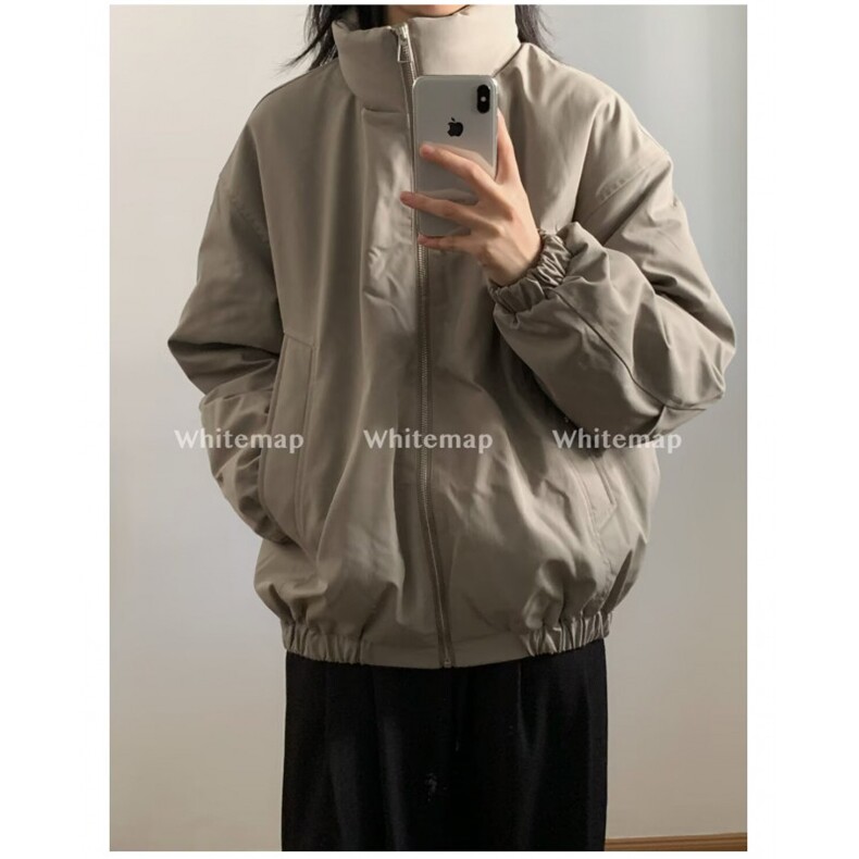 【001】复古立领夹克外套男女宽松百搭休闲长袖上衣A079-JK12-P74,男装夹克,电商A079
