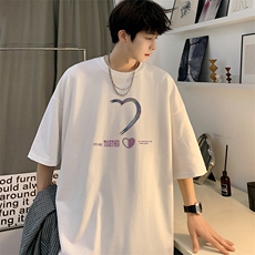 YY03常年款男士休闲印花T恤衫外套圆领半袖五分袖TEE男女中性情侣，男装T恤，星座115A-3