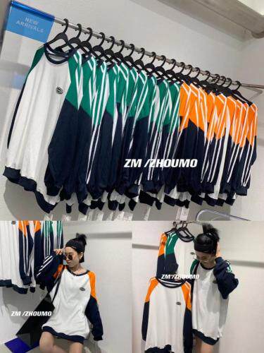 拼色韩版卫衣，女装卫衣/绒衫，周末