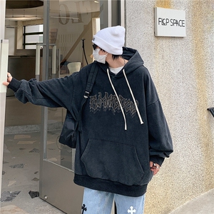 22新款秋复古美式水洗做旧宽松连帽男女中性卫衣301B-JB7886-P68图片