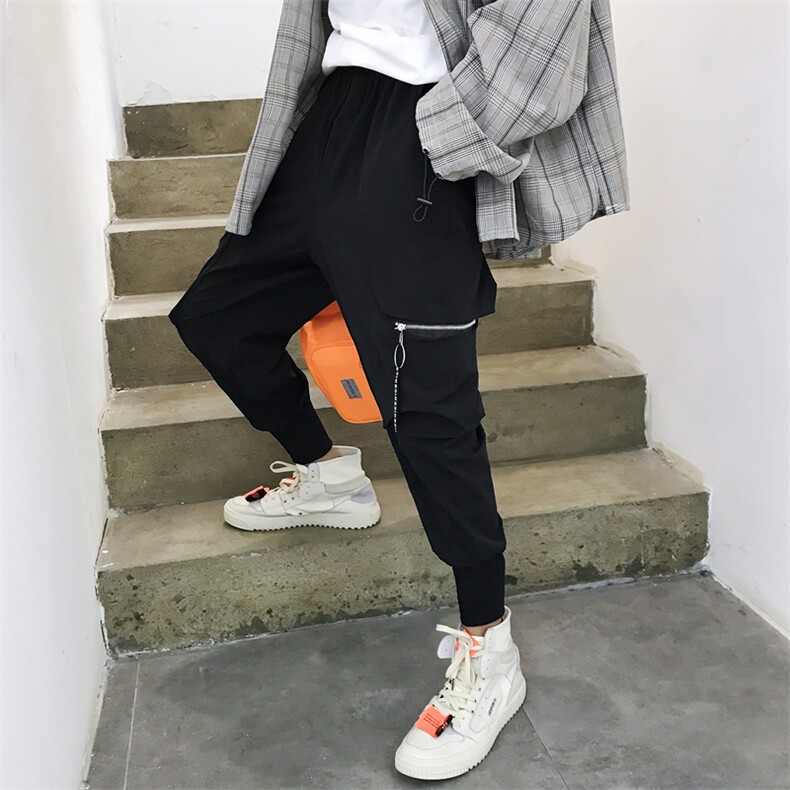 秋冬主推薄立体口袋潮牌哈伦裤中性休闲裤ins风626/P70(85）,男装休闲裤,星座1506-1