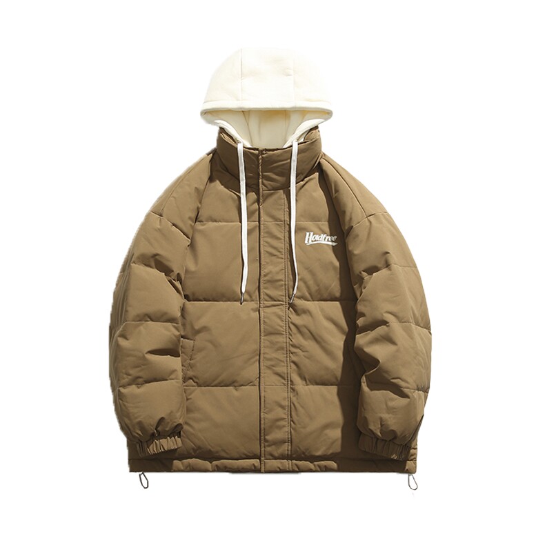 2024秋冬新款高品质印花拼接假两件连帽棉服外套A436-2802-P150,男装棉衣,电商A436
