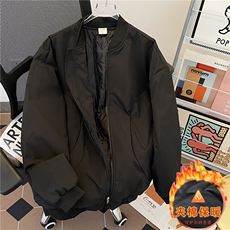 新款秋冬男士夹棉保暖夹克潮流复古时尚棒球服外套上衣，男装夹克，星座1013