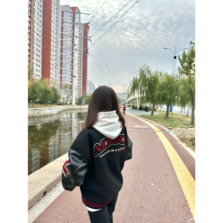 春季新款美式潮牌立领飞行夹克外套男款时尚百搭宽松休闲上衣,男装夹克,星座218-8