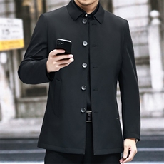 2024春秋季新款中青年男士休闲夹克翻领外套商务短款风衣男装潮，男装夹克，电商B212（原钱塘6029）