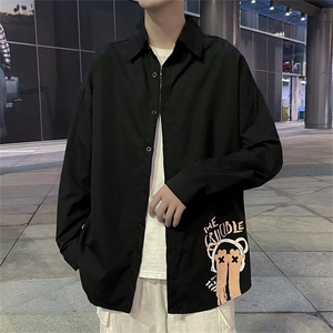 长袖衬衫男港风潮流宽松版C153P30图片