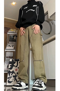 有视频现货伐木工装牛仔裤男宽松直筒GK07-P55-限价68图片