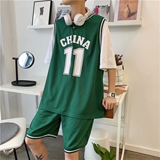 21新款篮球运动男t恤短裤训练服跑步套装健身宽松潮牌tz303-p36，男装休闲套装，星座1008-1