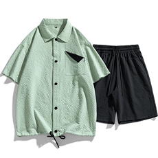 TZ35055-P57控88大码男士开衫休闲运动套装男，男装休闲套装，星座209