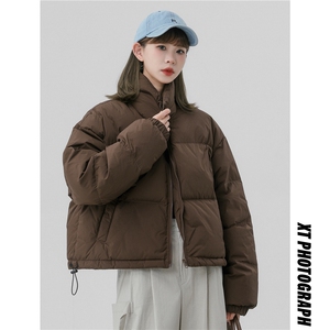 中性风 可二开立领短款面包服时尚保暖棉服A247-MY500特批65图片