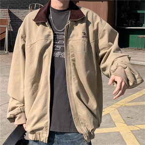 洗水休闲夹克男美式复古时尚高街春季穿搭外套显高上衣JK1169-P90