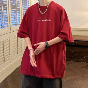 抖音得物二开 现货 220克夏装重磅美式高街宽松短袖t恤 MT155图片