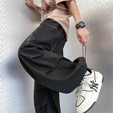 美式街头拉链装饰工装裤子男宽松直筒显瘦运动裤长裤K65，男装工装外套，星座1116A-1（原606A）