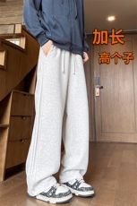 春季瘦高个子加长休闲裤男直筒阔腿188cm115运动裤宽松KZ030P55，男装休闲裤，电商B312