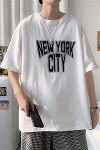 2024夏装新款潮牌字母印花宽松短袖t恤韩版ins半袖上衣图片