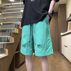 港风工装休闲裤高街五分裤宽松沙滩裤直通短裤DK210P32，男装休闲裤，星座1204-3