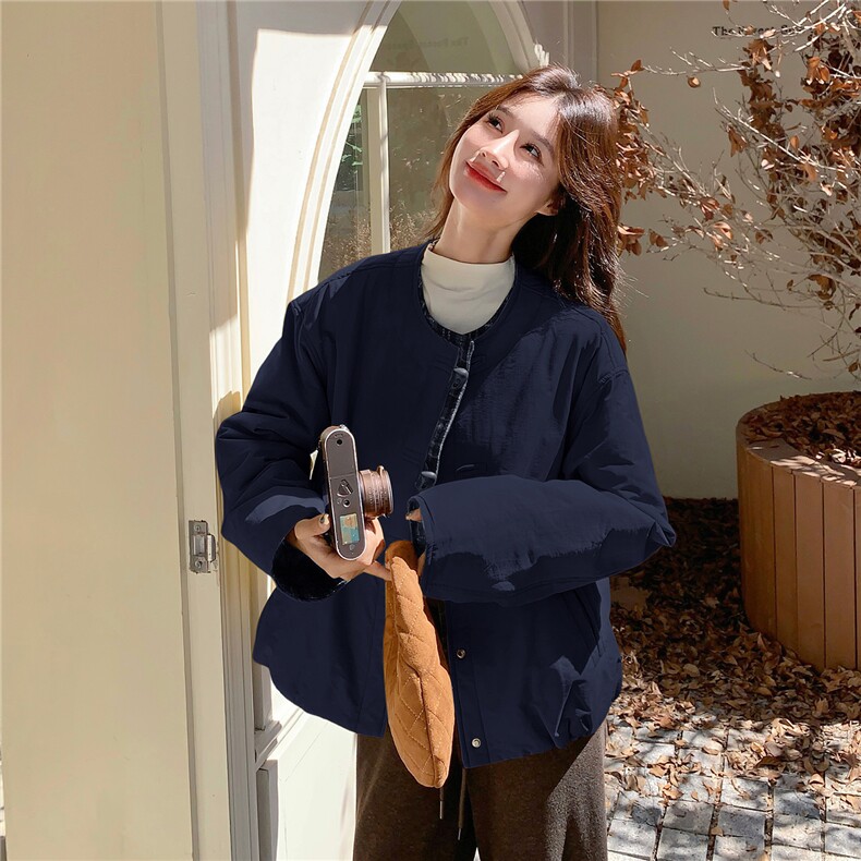 韩系黄色格纹拼接羽绒棉服外套女秋冬2025新款时髦棉袄超漂亮棉衣,女装棉衣/棉服,2B142