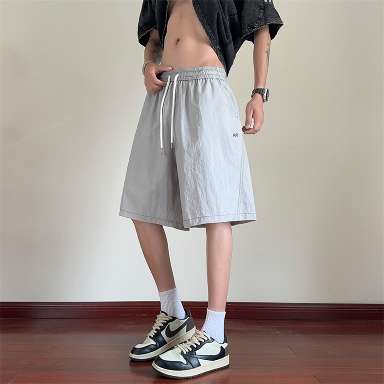 夏季新款短裤男宽松刺绣休闲裤缉明线五分裤子DK621-P30控48,男装牛仔裤,星座209-2