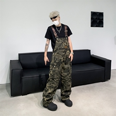 迷彩阔腿裤秋冬新品潮牌个性宽松休闲长裤男B088-P73，男装休闲裤，星座308B-2