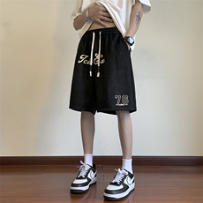 2024夏季新款宽松麂皮绒五分裤男短裤X416b-1-DK369-P45限58，男装牛仔裤，星座416B-1