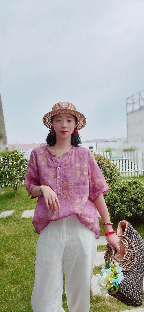 纯苎连衣裙小衫裤子裙子衬衣 时尚风 风淑女风休闲风，女装连衣裙，川哲