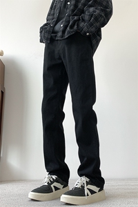 抖音现货 纯黑色弹力显高牛仔裤 310A-2 BK301 P50 控78图片