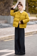 2025年冬季新款90白鸭绒新中式羽绒服外套，女装羽绒服，橙子家
