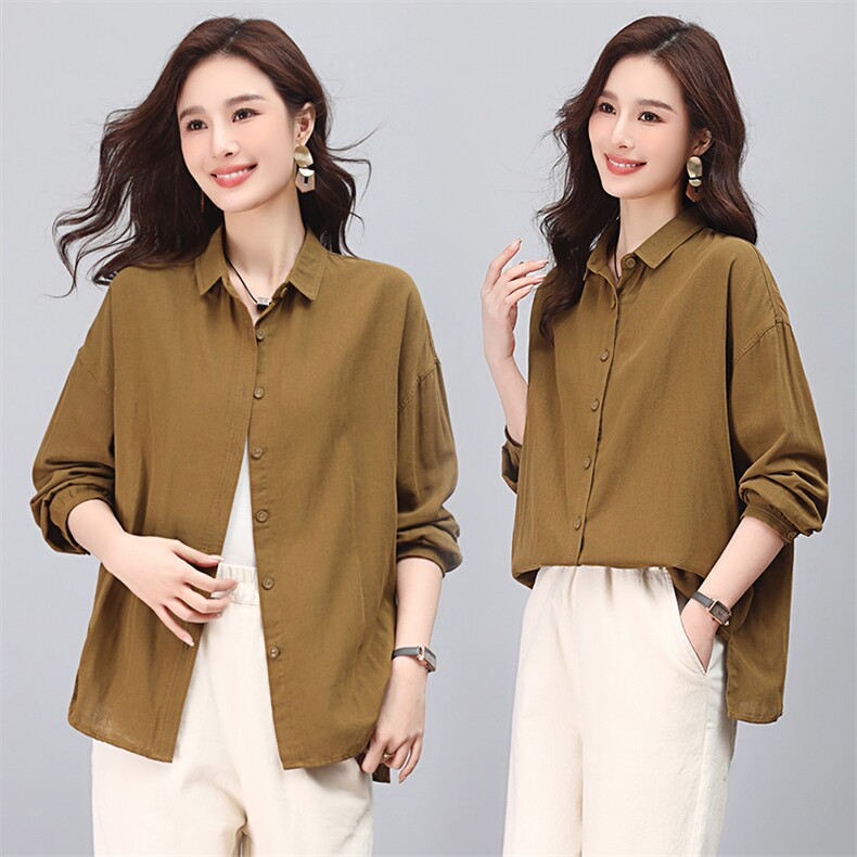 2023秋装新款宽松百搭长袖衬衫，女装衬衫，小林双子