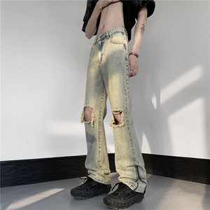美式ins高街暗黑小众个性破洞牛仔裤显腿长小脚裤JM1736-P65控88
