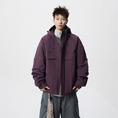 现货5W件冬季三防美式boxy解构连帽雪山冲锋衣棉衣男女棉服厚外套，男装夹克，电商A486